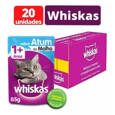 Imagem de Sachê Whiskas Ração Úmida Gatos Todos Tamanhos Caixa 20un, AD ATUM