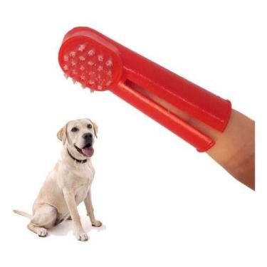 Imagem de Kit Dental Lamiza com 2 Dedeiras para Cães e Gatos - Cores Sortida- LM