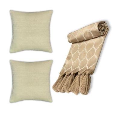 Imagem de Kit Manta Xale de Sofá e Cama Luxo com 2 Capas de Almofada, COLMEIA 20