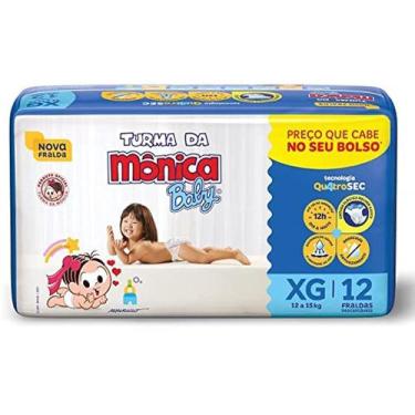 Imagem de Fralda turma da monica baby jumbinho xg com 12 un - Turma da Mônica