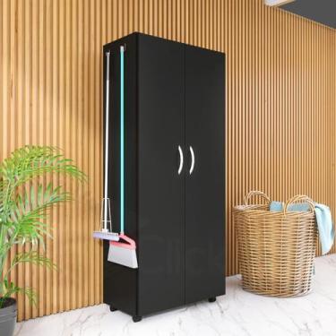 Imagem de Armário Lavanderia Multiuso 2 Portas - ClickForte, Preto