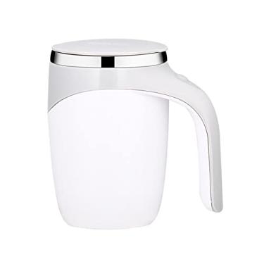 Imagem de CALIDAKA Caneca de café com agitação automática de 382 g Caneca de mistura elétrica de aço inoxidável para café, leite, cacau e outras bebidas no escritório/cozinha/viagens