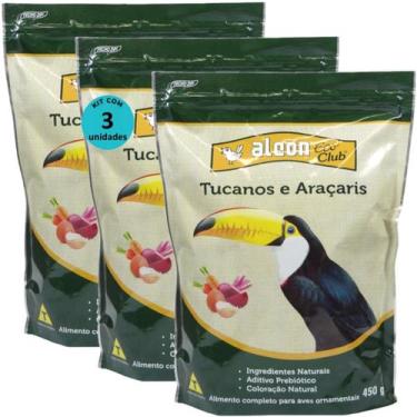 Imagem de Alcon eco club tucanos e araçaris 450g kit com 3 ração para aves