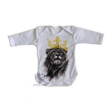 Imagem de body nenê criança roupa bebê manga longa Leão O Rei - Empório Dutra, G