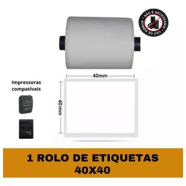 Imagem de 1 Rolo De Etiqueta Térmica Para Mini Impressora - 40x40 - PERSONALIZAD