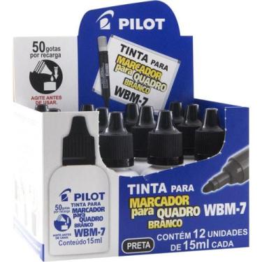 Imagem de Tinta Marcador Quadro Branco Reabastecedor WBM-7 Preto 15ML - Pilot