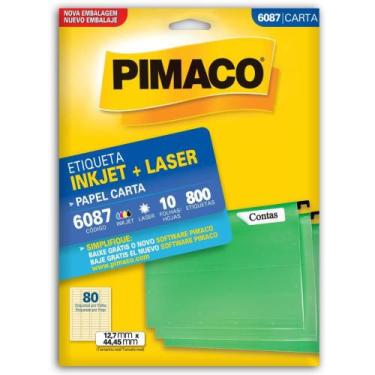 Imagem de Etiqueta Carta 6087 12,7 X 44,45MM - 10 Folhas com 800 Etiquetas - Pim