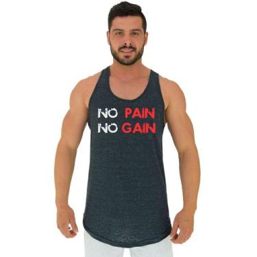 Imagem de Regata Longline Estampada Masculina MXD Conceito No Pain No Gain, Masc