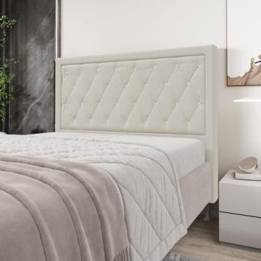 Imagem de Cabeceira Centaurus 140 Bouclê Aradecor, OFF WHITE, CASAL PADRãO