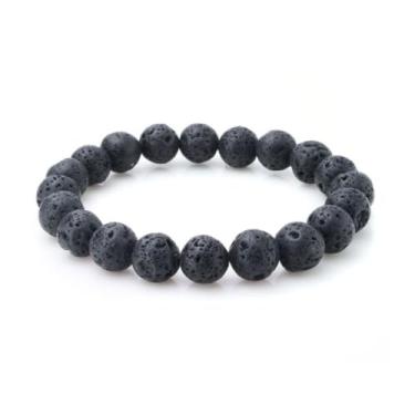 Imagem de Adabele 1 pulseira de pedras preciosas elásticas naturais de 8 mm (0,31") com contas de 17,8 cm a 21,6 cm, cristal de cura de quartzo, joia de chacra, presente de aniversário para mulheres e homens