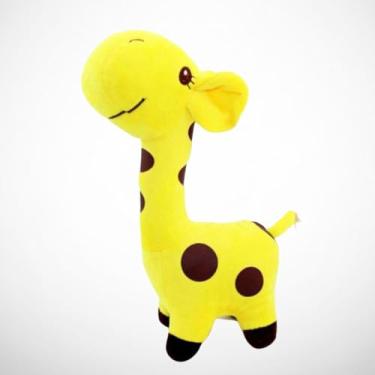 Imagem de GIRAFINHA Bichinho de Pelúcia Girafa Brinquedo de Cachorro Pet Mordedor com Apito Som (AMARELA)