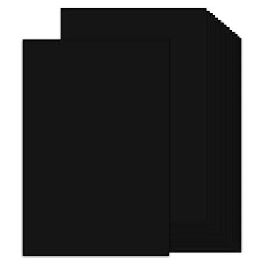 Imagem de 100 folhas de papelão preto 28 x 43 cm, papel para impressora Goefun de 36 kg pesado para Halloween, artes, artesanato, contabilidade, tablóide, pôsteres