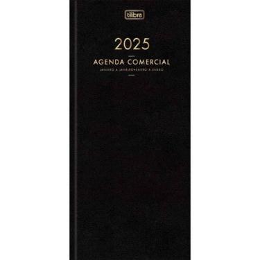 Imagem de Agenda Executiva Costurada Diária 12,3 x 27,5 cm Comercial 2025 Tilibra Ref 50016