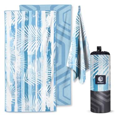 Imagem de VENTURE 4TH Toalha de Praia de Microfibra: Secagem Rápida, Compacta, Sem Areia, Absorvente, À Prova de Areia E Leve-Perfeita para Acampamentos, Praia E Viagens de Carro(Design Ocean Vibe | 35X78")