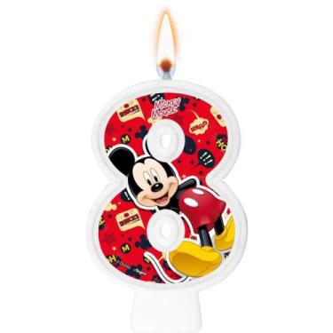 Imagem de Vela Numeral Mickey Clássico Número 8 - Regina