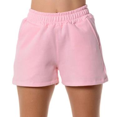 Imagem de Short Moletom Feminino Conforto e Qualidade Moda - Kesdey, Rosa, G