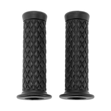 Imagem de Hihaha Capa universal para guidão de motocicleta 22 mm 15/40.6 cm 24 mm capa de guidão de borracha antiderrapante para motocicleta, scooter, bicicleta, quadriciclo, preto, 1 par