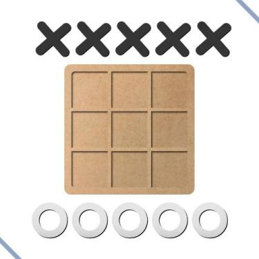 Imagem de Tabuleiro infantil De Jogo da velha em MDF Decorativo - KF