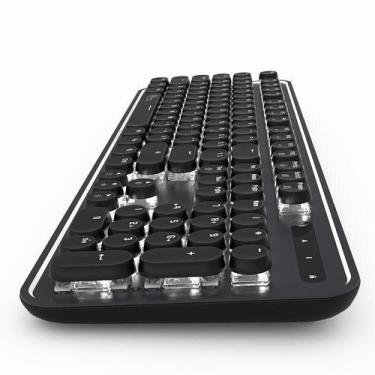 Imagem de Teclado Mecânico RK960 - Bluetooth e Com Fio - Retroiluminado Branco
