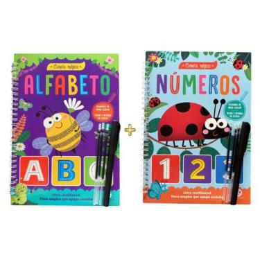 Imagem de KIT Livro de Atividades Números e Alfabeto Caligrafia Letra bastão Col