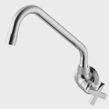 Imagem de Torneira para Cozinha com Bica Móvel de Parede 1183 C 22 ba Nya Meber Metais Cromado