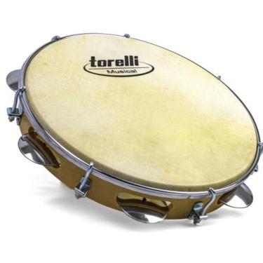 Imagem de Pandeiro 10 Torelli Abs Pele Animal Tp300, Pandeiro 10 Torelli - Natur