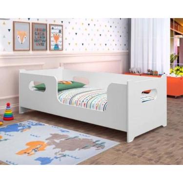 Imagem de Cama Montessoriana Juvenil Infantil Mini Branca Planet - Anyben,  Bran