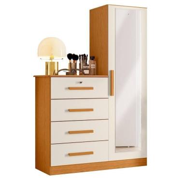 Imagem de Cômoda Belize Plus Com 1 Porta E 4 Gavetas Cinamomo-off White - Móveis Albatroz Cinamomo-off White