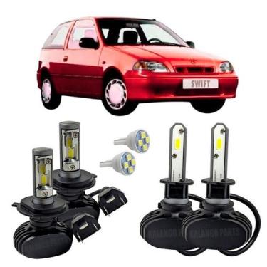 Imagem de Kit Ultra Led Farol Alto Baixo Milha Suzuki Swift 98 A 2001 - Autovex