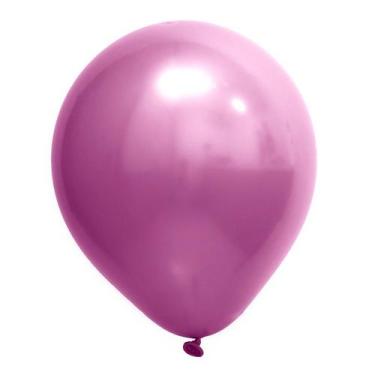 Imagem de Balão de Festa Redondo Profissional Látex Cromado - Rosa - Art-Latex -