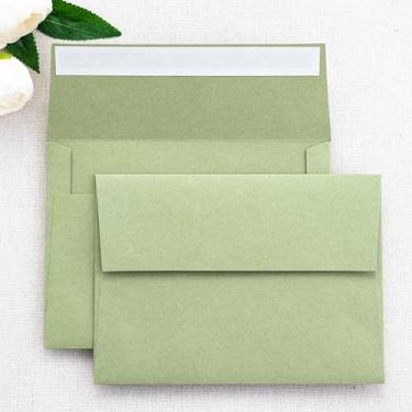 Imagem de PONATIA 50 envelopes 12 x 17 cm, envelopes A7 autoselados para casamentos, cartões de convite, fotos, cartões postais, cartões de felicitações, chá de bebê, formatura, cartões de presente de Natal