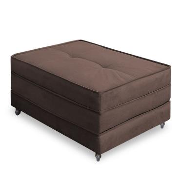 Imagem de Pufe Cama Solteiro Dobrável Com Rodízios Due Decor