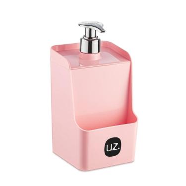 Imagem de Porta Detergente Esponja 500ml Suporte Esponja Plástico Rosa