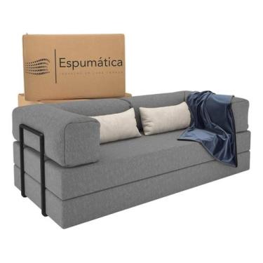 Imagem de Sofá Cama Casal 2 em 1 Puff Modular  Enviado na Caixa, Design Modular 