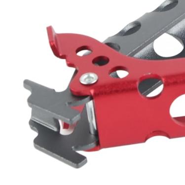 Imagem de Anti -escaldante Clipe Bowl Plate Placa, Liga de Alumínio Anti -escaldante Retriever Pinças de Camping Pinças (Cinza) (Prata) (Preto e vermelho)