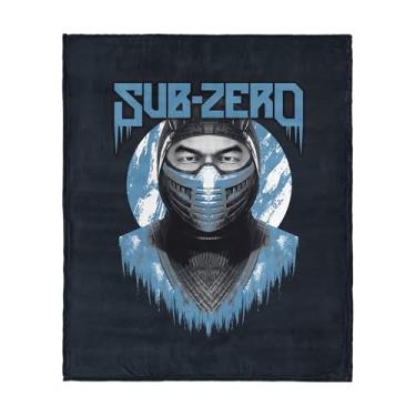 Imagem de Cobertor Mortal Kombat Silk Touch – Sub-Zero, lã ultramacia, pelúcia e leve, 127 x 152 cm