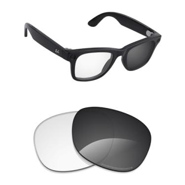 Imagem de Alphax Lentes de reposição polarizadas para óculos de sol Ray-Ban Meta Wayfarer RW4008 53 mm - Opções, Adapt Gray Photochromic