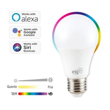 Imagem de Lâmpada LED Inteligente, Wi-Fi, Dimerizável, Cores RGB e Branco Quente