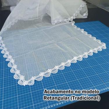 Imagem de Véu Ccb Adulto Renda Guipir Floral Congregação Cristã no Brasil (model