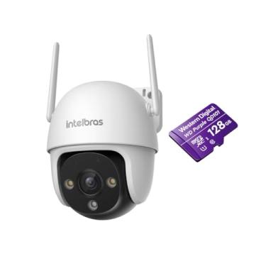 Imagem de Câmera de Segurança Wi-Fi IM7 S Full Color Externa 360° IP66 Intelbras + Cartão Micro SD Para CFTV 128GB WD Purple