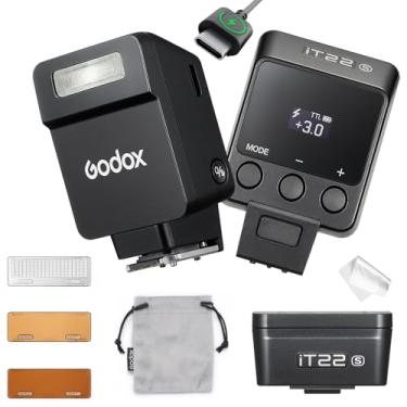 Imagem de Godox Mini flash IT22 S TTL, flash de câmera iT22S para Sony, GoDox TTL Flash, 700+ Flashes /1,5 s Reciclagem/1/32~1/1, ajustável em ± 1/3 incrementos/carregamento USB-C/HotShoeTrigger, com espalhador
