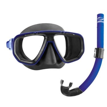 Imagem de KIT DUA SEASUB, Máscara e Snorkel Respirador para Mergulho Pesca Sub (Azul)