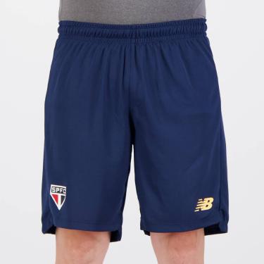 Imagem de Calção Masculino NB Treino SPFC 2024, Masculino, Marinho/Laranja Neon, M