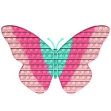 Imagem de Borboleta Pop Push Bubblle Jumbo Brinquedo Sensorial 40cm Arco Iris para crianças pop arco-íris grande super grande pops anti-ansiedade brinquedo meninas adulto