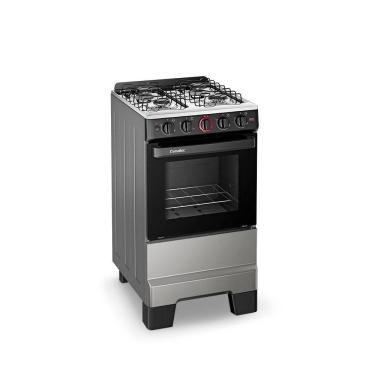Imagem de Fogão A Gás Mesa Inox Forno 50L Limpa Fácil E Acendimento Automático Esmaltec F4IAI Inox 4 Bocas Bivolt