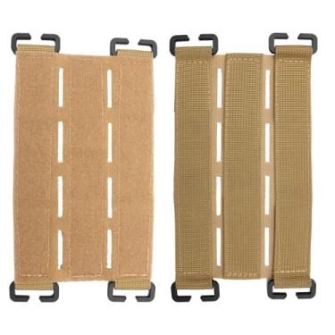 Imagem de Painel de remendo Molle com laço de corte a laser, suporte de tela Molle Patch para mochila, 24 x 9 cm (Kahki)