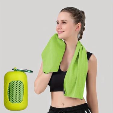 Imagem de Toalha refrescante, toalha macia, toalha de gelo para ioga, esportes, corrida, treino, acampamento, fitness e mais atividades