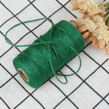 Imagem de Cordão de jardim, decoração de Natal, corda de juta natural, cordão de 2 mm para artesanato, embrulho, arte, decoração, material de embalagem, jardinagem, Natal, casamento, 3 camadas, verde