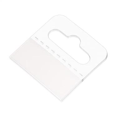 Imagem de Gancho autoadesivo transparente, abas dobráveis de plástico de 30 x 30 mm para exibição de loja de varejo, pacote com 100