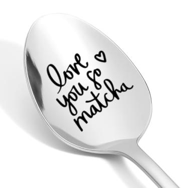 Imagem de Love You So Matcha Colher Gravada Divertida Matcha Presentes Amantes para Mulheres Homens Amigos Colegas de Trabalho Aniversário Natal